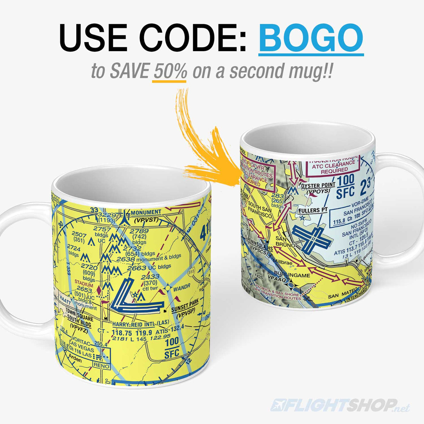 Custom Aeronautical Chart Coffee Mug