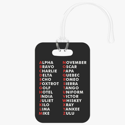 NATO Phonetic Alphabet Luggage Tag