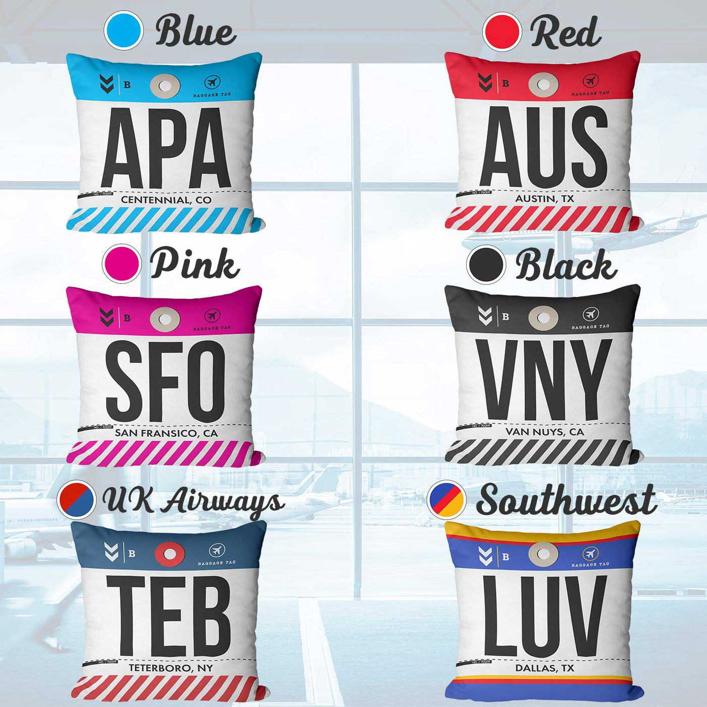 Airport Throw Pillow