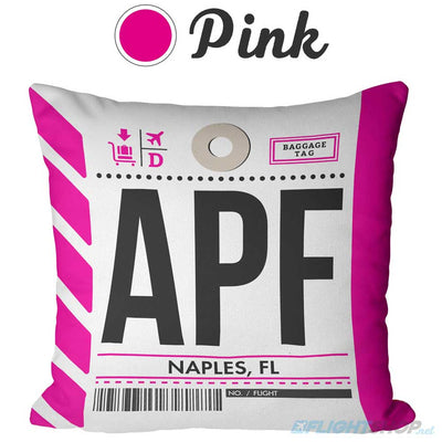 Baggage Tag Throw Pillow