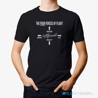 Four Forces of Flight T Shirt on Model
