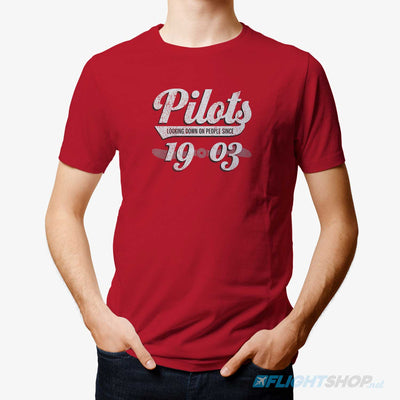 Pilots Looking Down On People T Shirt on Model